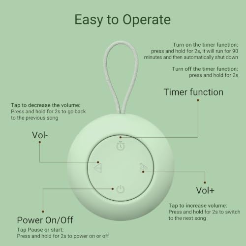 Portable Baby Sound Machine & Essentials for Babies & Kids-Mint - Image 7