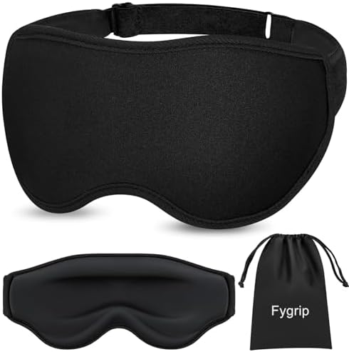 Fygrip 3D Eye Mask Sleep Mask for Men & Women, Black by Fygrip