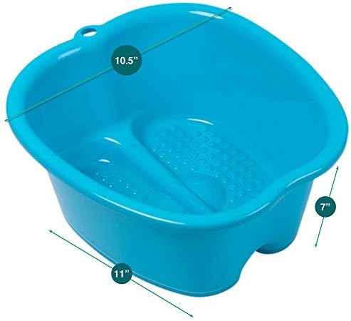 AllSett Health Foot Soaking Bath Basin – Large Size for Soaking Feet | Pedicure and Massager Tub for at Home Spa Treatment | Callus, Fungus, Dead Skin Remover, Blue - Image 7