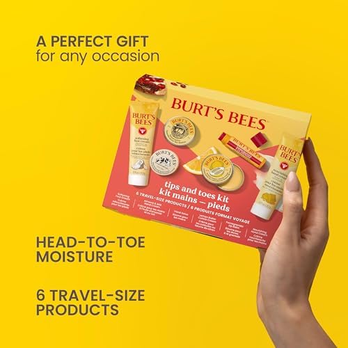Burt's Bees Tips and Toes Kit Gift Set, 6 Travel Size Products - Image 4