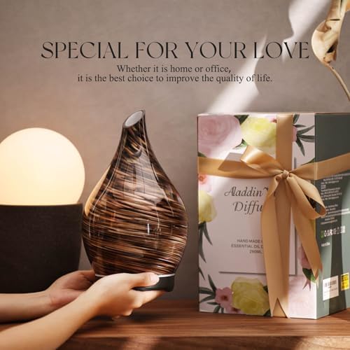 Porseme Essential Oil Diffuser 280ml Handmade Glass Diffuser 7H Runtime - Image 6