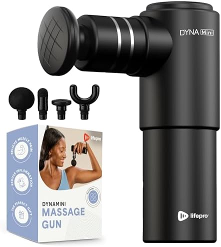 LifePro Dyna Mini Percussion Travel Massage Gun with 4 Speeds, USB-C & Case by Unknown