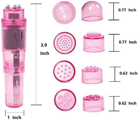 Mini Portable Small Massage Tool 4 Heads Massager Pocket for Women Neck Shoulder Face Back Foot Muscles (1PK Purple 2PK Pink) - Image 7