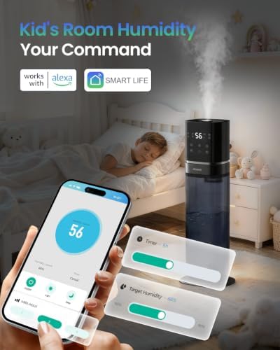 Humidifiers for Bedroom 2.1Gal/8L, Smart Humidifier for Large Room - Image 3