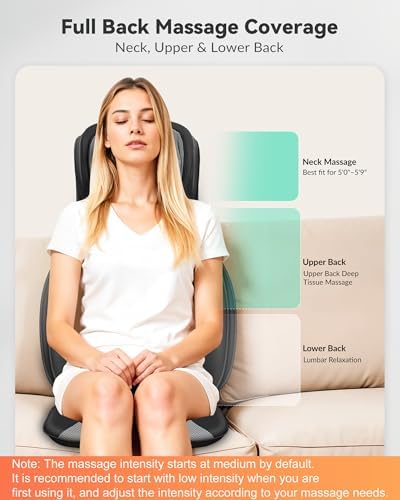 Snailax Back Massager with Heat, Shiatsu Massage Chair Pad for Home Office - Image 3