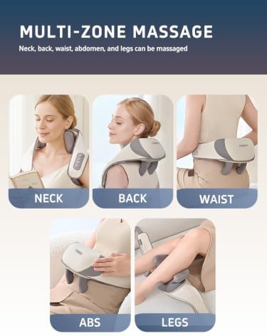 Cordless Neck and Shoulder Massager with Heat, 6D Shiatsu - Image 4