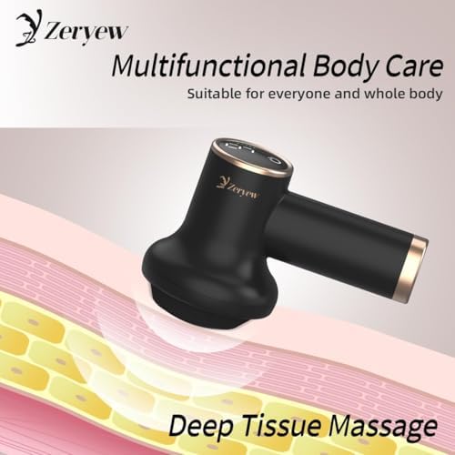 ZY ZERYEW Cordless Cellulite Massager, Handheld Lymphatic Drainage Tool, Mini Body Sculpting Machine with 9 Speeds and 8 Massage Heads, Lymphatic Drainage Massage Tool for Legs Butt Belly Fat - Image 5