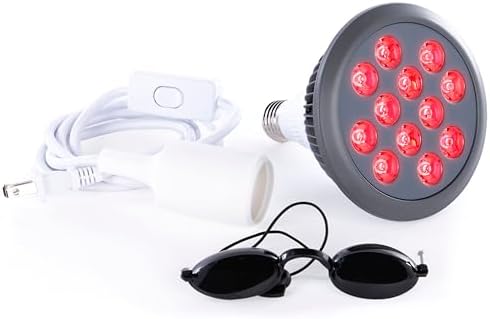 hooga Red Light Therapy Bulb, 660nm & 850nm Red & Near Infrared Light, 12 Dual-Chip LEDs, Targeted Light Bulb with Base & Braided Power Cord for Home Wellness Routine, HG24 - Image 2