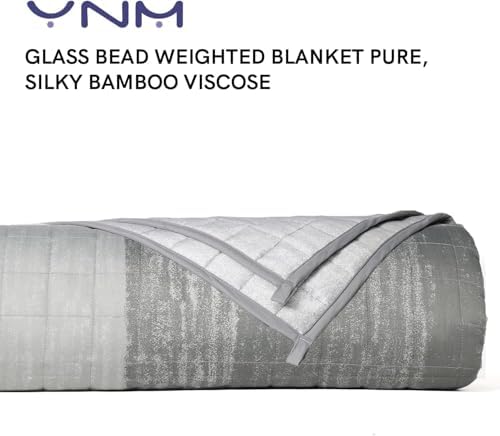 YnM Cooling Weighted Blanket, Rayon Derived from Bamboo Oeko-Tex Certified Material, Bed Blanket for One Person of 240lbs, Ideal for Queen/King Bed (60x80 Inches, 25 Pounds, Gradient Dark Grey) - Image 2