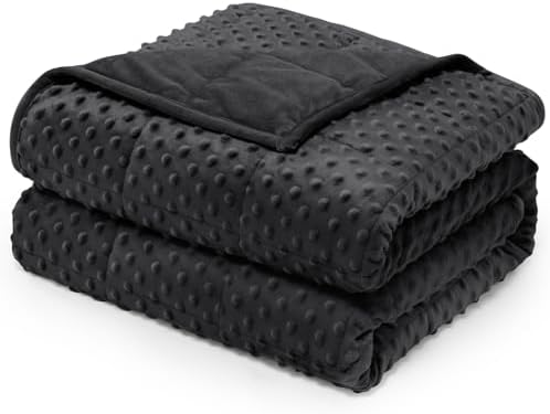 Wemore Weighted Blanket for Adults 15 lbs Queen Size 60"x80" Black by WemoreDirect