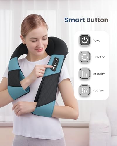 COMFIER Cordless Neck Shoulder Massager with Heat,Black Blue - Image 6