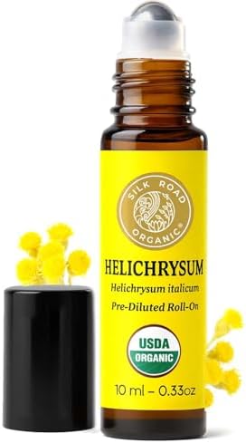 Silk Road Organic Helichrysum Italicum Essential Oil Roll-On USDA Certified by SILKROADORGANIC