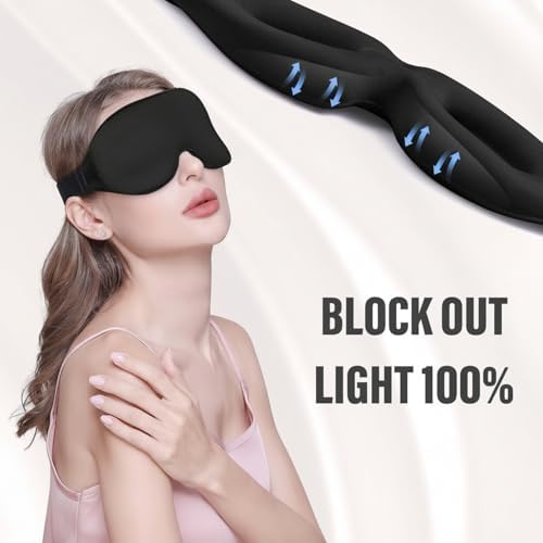 Sleep Mask for Side Sleeper, 3D Complete Light Blocking Sleeping Eye Mask - Image 3