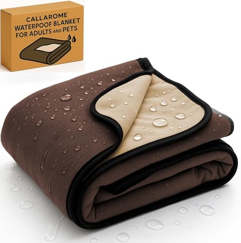 Callarome Waterproof Blanket for Bed & Couch Protection, Brown, 50"x60" by Callarome