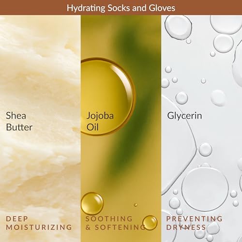 Epielle Hydrating Hand Mask 6 Pairs, Relieve and Soften with Shea Butter & Jojoba Oil, Deep Moisturizing Gloves for Dry, Cracked Hands, Self Care Gifts for Women, Spa Kit - Image 5
