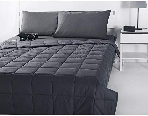 RelaxBlanket Weighted Blanket | 60''x80'',10lbs | for Individual Between 90-140 lbs | Premium Cotton Material with Glass Beads | Dark Grey - Image 3