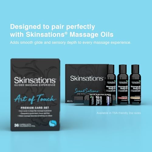 Skinsations - Art of Touch Guided Massage Card Set for Couples - 36 Prompt Cards for Relaxation and Shared Experience - Gift-Ready Addition to Massage Oil Rituals - Image 7