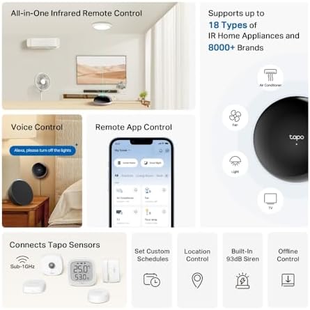 Tapo Smart IR & IoT Hub w/ Chime, Matter-Certified, H110, Universal Remote - Image 7