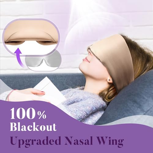 Sleep Mask, Eye Mask Weighted Light Blocking Eye Cover, Travel Mask - Image 3