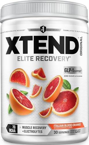 Xtend Original BCAA Powder with Zero Sugar, Italian Blood Orange, 30 Serv by Xtend