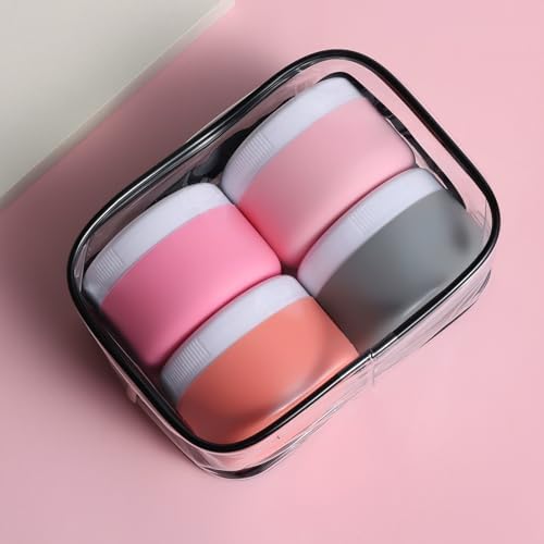 kuangre Travel Containers for Toiletries, Silicone Cream Jars BPA-Free, Leak-proof 2oz Travel Size Containers, Portable Size Silicone Jars with Lid for Cosmetic Face Hand Body Cream (4 Pack) - Image 7