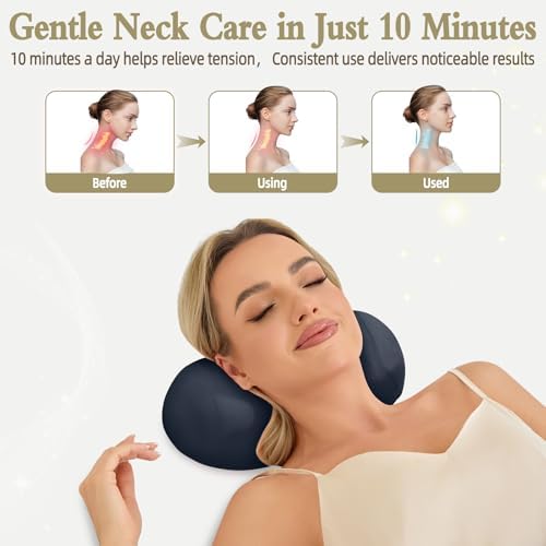 HydroAurum Cervical Neck Pillow, 100% Memory Foam Neck Roll Pillow for Neck and Shoulder Pain Relief, Orthopedic Support for Office Workers, Drivers & Yoga - Image 4