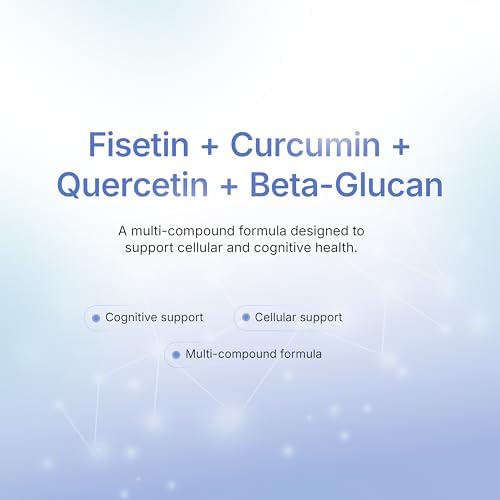 UltraVitality Longevity Support Formula – Fisetin, Curcumin, Quercetin & Beta-Glucan – Supports Cellular & Cognitive Health Healthy Aging – 60 Capsules - Image 5
