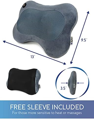 Zyllion ZMA-13 Back and Neck Massager with Heat for Pain Relief, Slate - Image 6