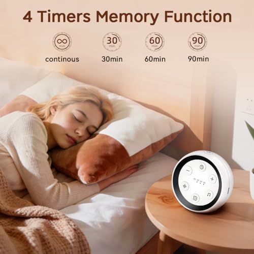 Portable Sound Machine White Noise Machine for Baby Kids Adults Sleeping with 32 Soothing Sounds 32 Volume Levels Brown Noise Machine with 4 Timer Memory Funtion for Travel Office Privacy - Image 4