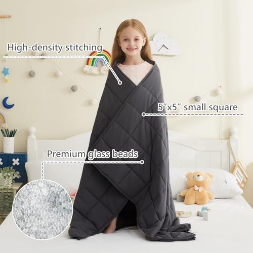 L'AGRATY Weighted Blanket - 36"x48" 3lbs Microfiber Material with Glass Beads Small Blanket for All-Season Summer Fall Winter Soft Thick - Image 3