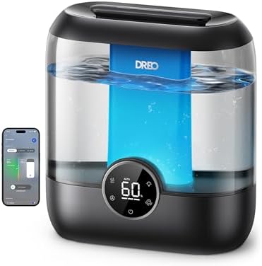DREO 6L Smart Humidifiers for Bedroom, Large Room, 60H Runtime, Quiet 28dB by Unknown