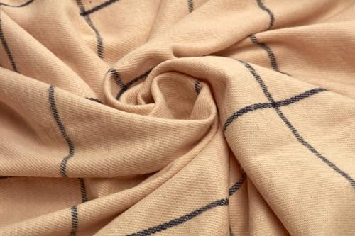 Arus Acrylic Highlands Collection Queen Throw Blanket Cream-Navy, 60x80 - Image 4