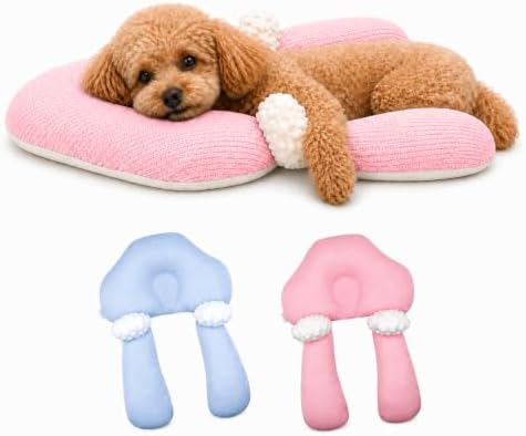 Dog Calming Pillow, Chin Rest Cushion for Senior Dogs, (Pink) by Limande