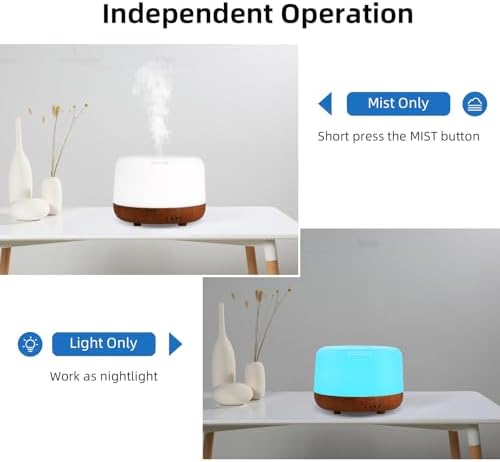 SPLITSKY 300ml Essential Oil Diffuser with Remote Control and 2 Mist Modes - Image 3
