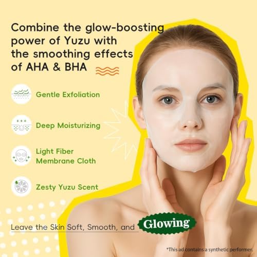 QUIYUM 14 Pack YUZU Sheet Mask - Oil control Facial Masks for Women & Teens - Image 4