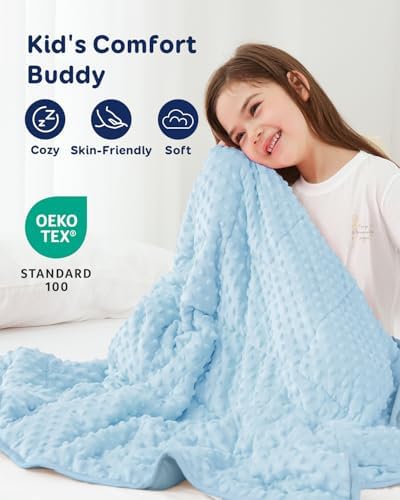 Kivik 5lbs Weighted Blanket, Cooling Soft Minky Dot Heavy Blankets, 36"x48" - Image 3