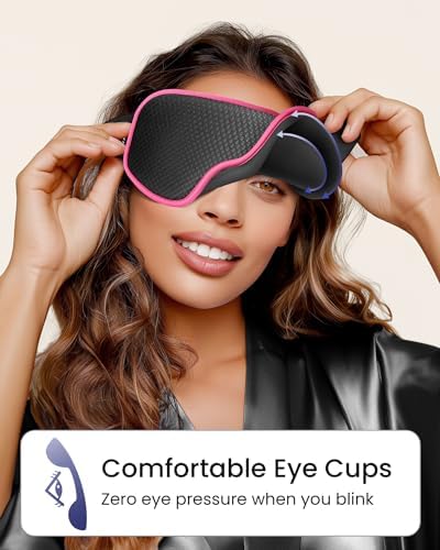 WAOAW Sleep Mask for Men Women: Blackout Eye Masks for Sleep - 3D Breathable Soft Comfortable Eye Mask for Travel - Adjustable Light Blocking Night Masks for Sleeping - Image 2