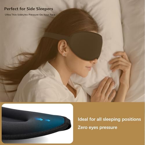 Sleep Mask for Side Sleeper Women Men,Blackout Eye Masks for Sleep - Image 3