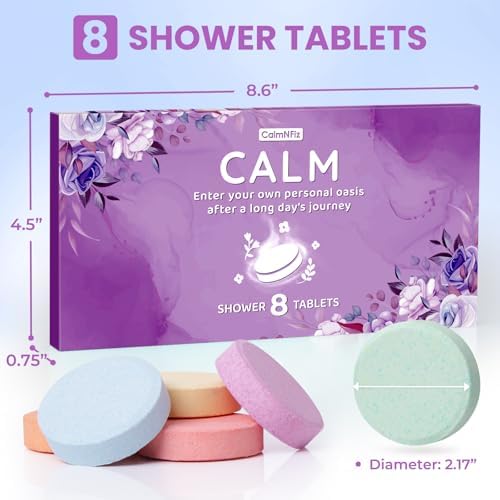 CalmNFiz Shower Steamers Aromatherapy Self Care Gifts 8 Pack Set, Purple - Image 2