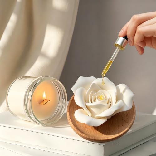 Flower Rose Wooden Pallet B Ceramic Essential Oil Mini Diffuser - Image 3