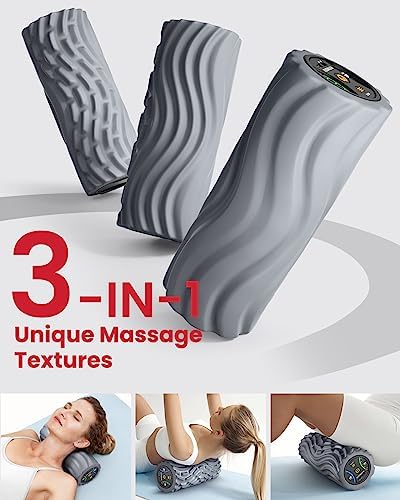 FITINDEX Vibrating Foam Roller for Exercise,5 Vibration Speeds,Rechargeable - Image 4