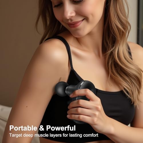 Neck Massage, Mini Massage Gun, Compact Sports Massager, Percussion Deep Tissues Muscle Massager, Portable Handheld Massager for Office, Home,Salon, Travel, Gift - Image 5