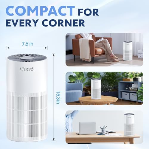 Lifecreek Air Purifiers for Home up to 1084 Ft², Air Purifiers for Large Rooms with Smart WiFi Control, 3-Stage Filter Air Purifiers for Bedroom 22 dB, Hepa Air Purifier Filter Cleaners for House - Image 6