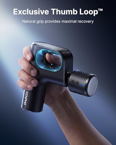 RENPHO Active Mini Thermacool Massage Gun with Heat and Cold, Thumb Loop - Image 2