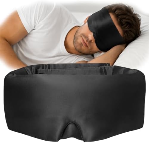 Soft Sleep Mask, Blackout Eye Mask for Side Sleepers for Women Men by Jillyeor
