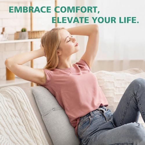 Shinnwa Lumbar Support Pillow for Office Chair, Memory Foam Back Support Pillow for Back Pain Relief, Car, Chair and Couch, 17.5x15x4.5in, Light Grey - Image 6