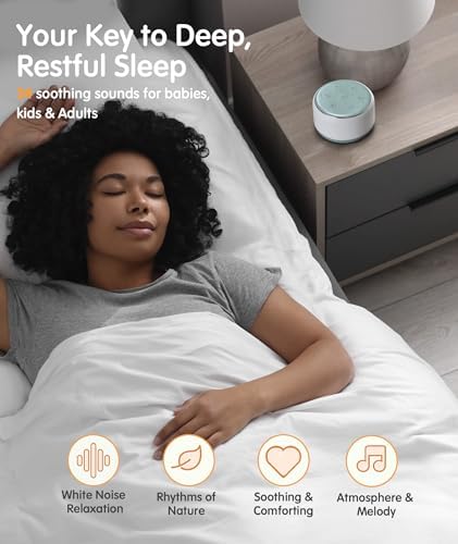 FamiSym Rechargeable White Noise Sound Machine Baby with Night Light - Image 3