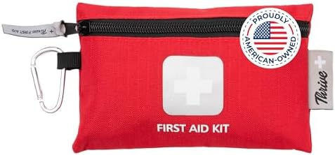 Thrive Mini First Aid Kit, Waterproof Rip-Stop, 66-Piece Set by Thrive