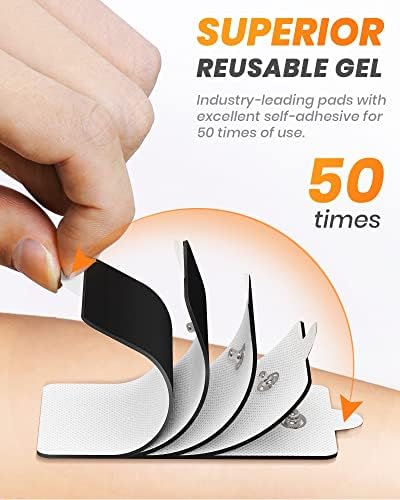 AVCOO Large Snap TENS Unit Pads 10 Pcs, Latex-Free, 50 Times of Use - Image 4