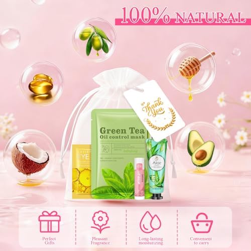 72 Pcs Bulk Gifts For Women, Bulk Facial Mask, Lip Balms, Hand Creams & Under Eye Patches, Spa Party Supplies,Party Favors For Bridal Wedding, Baby Shower,Sleepover Party, Christmas Stocking Stuffers - Image 3